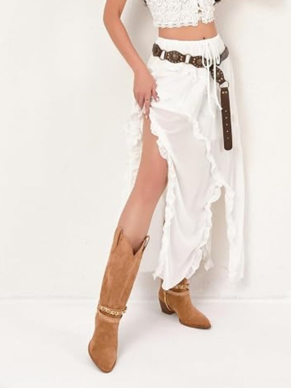 Cowboy Boots with Chain
